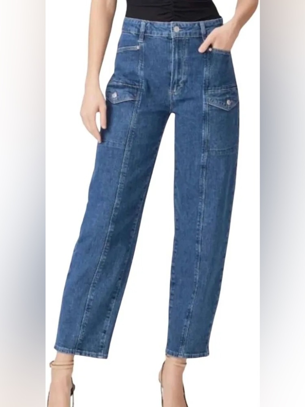 Paige NWT Women's size 23 Alexis Cargo Jeans‎ in Rubina